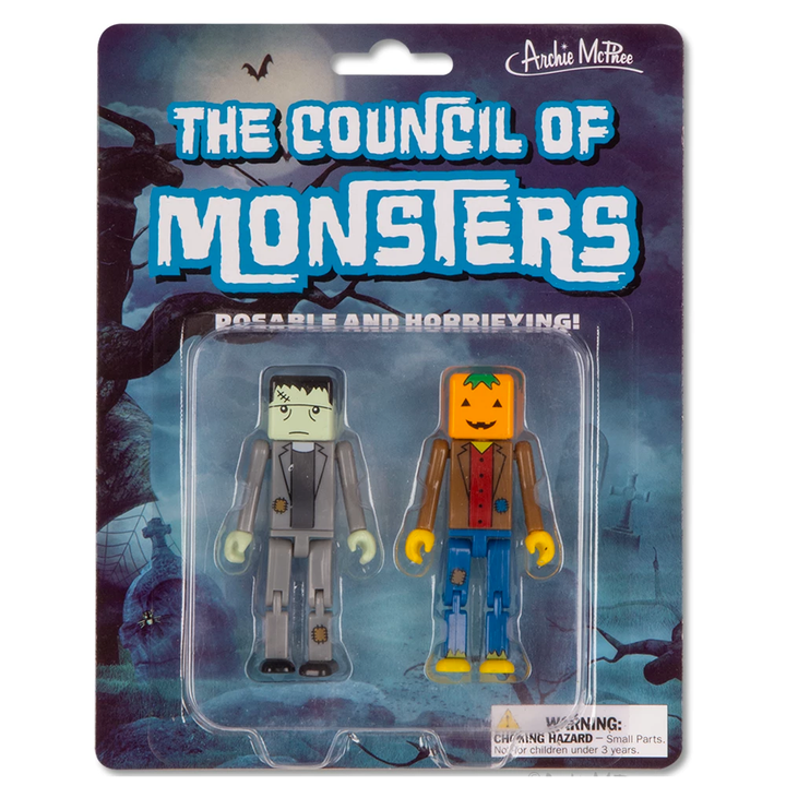Accoutrements - Archie McPhee Toy Action Figures Council of Monsters - 2 randomly selected styles