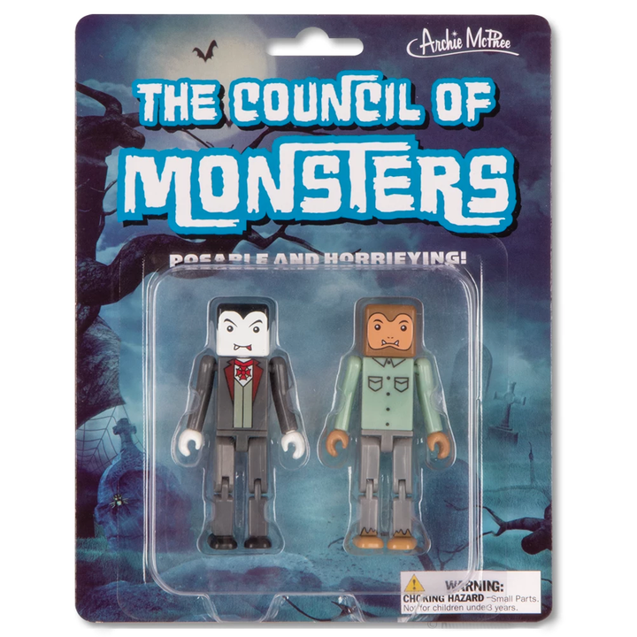 Accoutrements - Archie McPhee Toy Action Figures Council of Monsters - 2 randomly selected styles