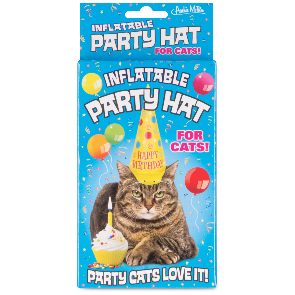 Accoutrements - Archie McPhee Toy Novelties Inflatable Party Hat for your Cat