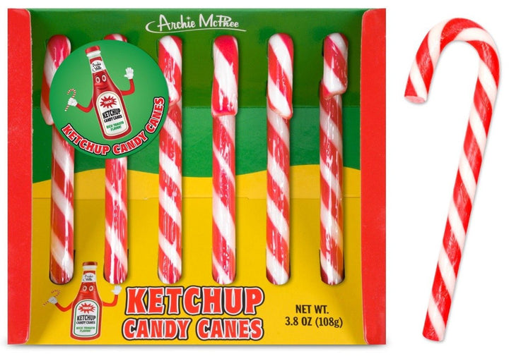 Accoutrements Candy Ketchup Candy Canes - set of 6