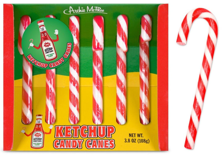Accoutrements Candy Ketchup Candy Canes - set of 6