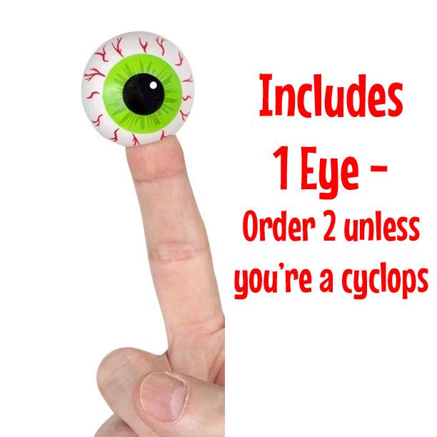 Accoutrements IMPULSE - IM Funny Stuff Eyeball Finger Puppet - 1pc (order 2 unless you're a cyclops)