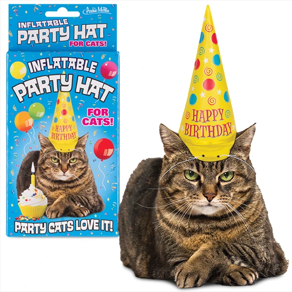 Accoutrements Toy Novelties Inflatable Party Hat for your Cat