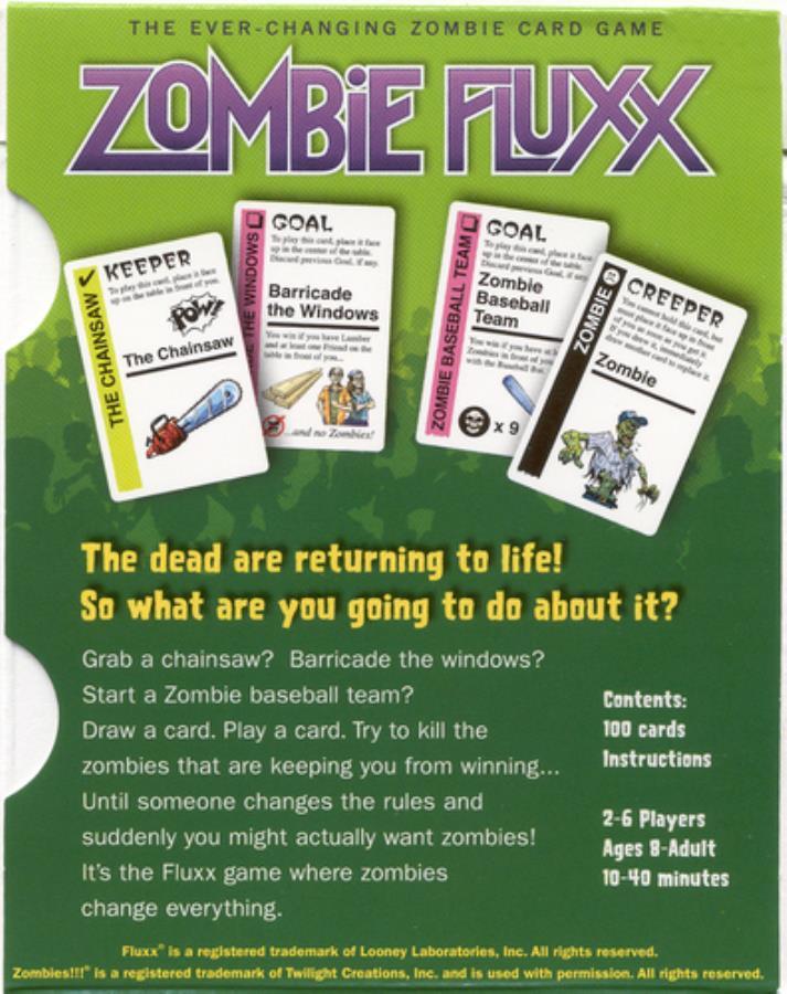 Alliance Game Distributors GAMES Zombie Fluxx Game USA