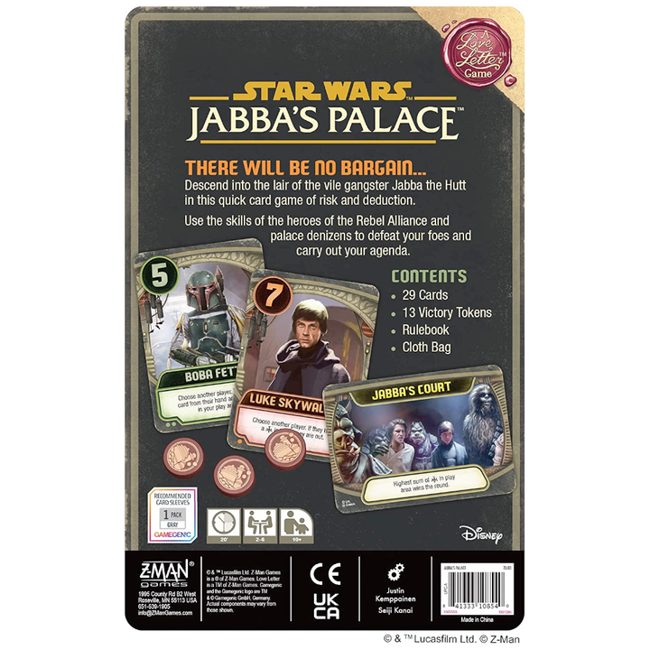 Asmodee Games Jabba's Palace:  A Love Letter Game