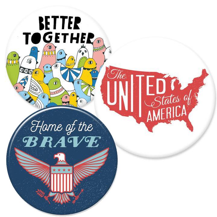 Badge Bomb Magnets & Stickers USA Big Magnets