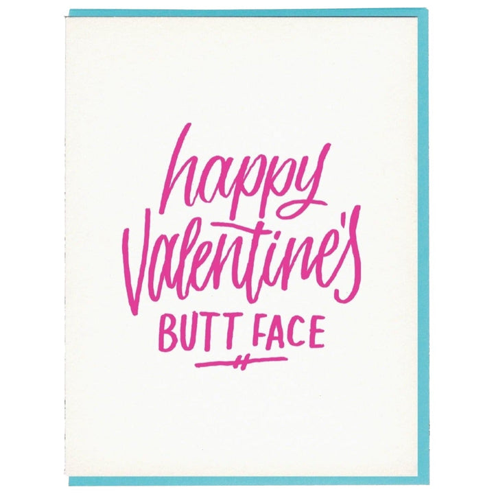 Bench Pressed Greeting Cards Buttface Valentine's Day Card