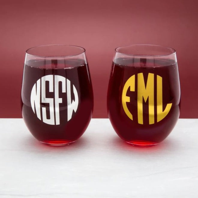 Big Mouth Toys Drinkware & Mugs NSFW and FML Wine Glass Set