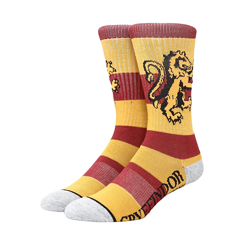 BioWorld Socks & Tees Gryffindor Harry Potter Rugby Stripe Crew Socks