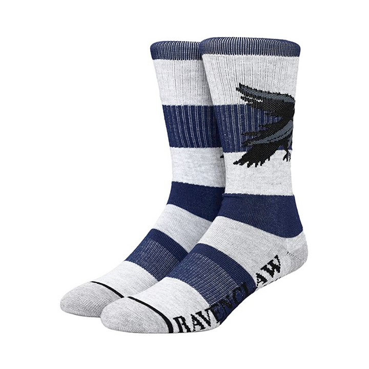 BioWorld Socks & Tees Ravenclaw Harry Potter Rugby Stripe Crew Socks