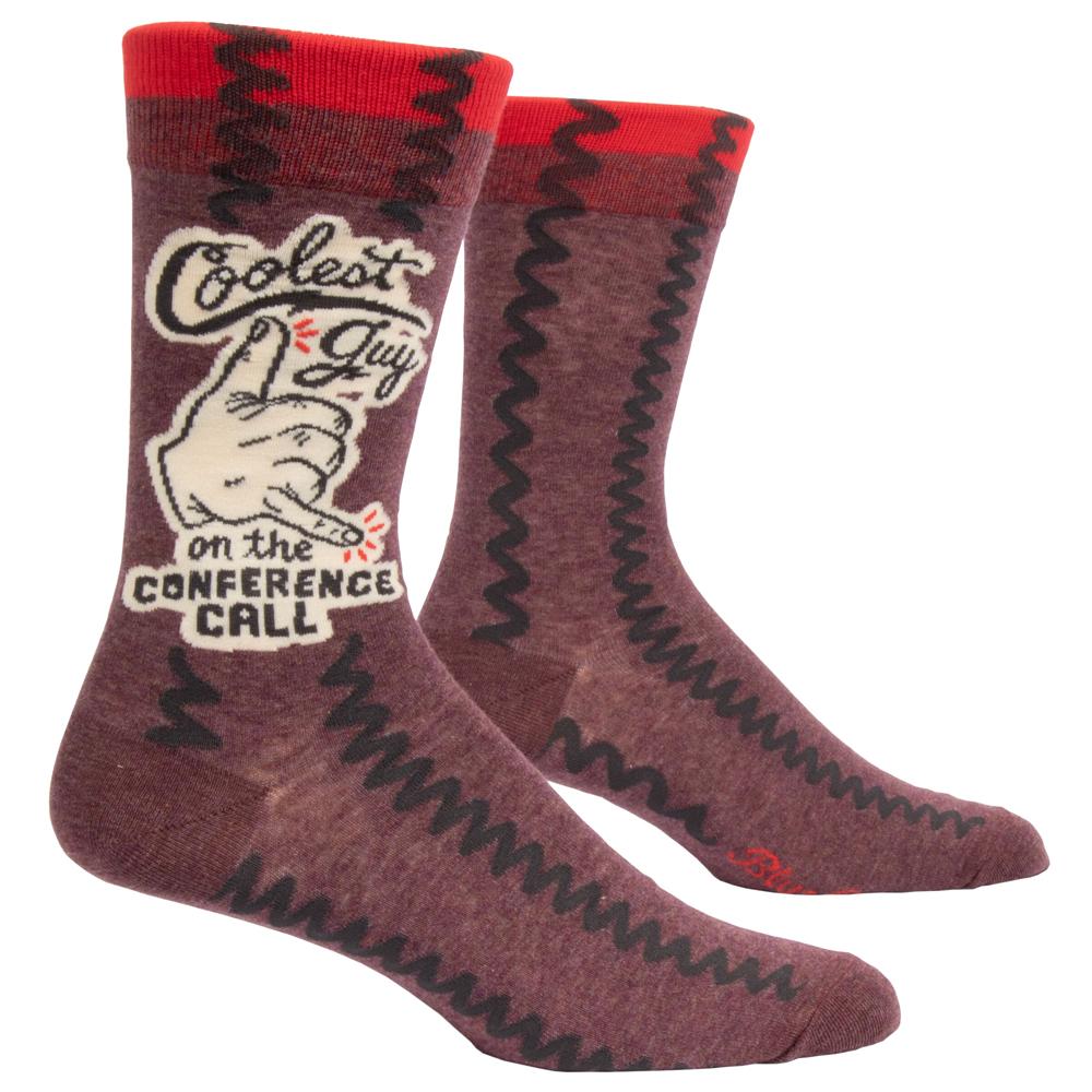 Blue Q Clothing Coolest Guy on the Conference Call Men's Socks