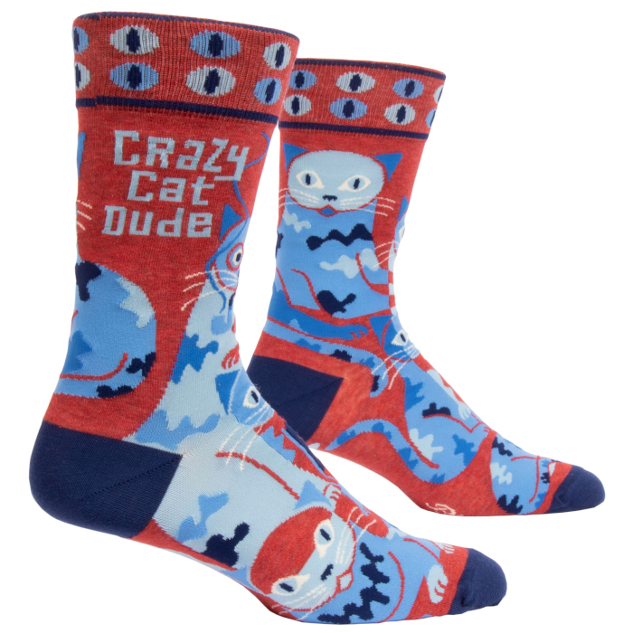 Blue Q Clothing Crazy Cat Dude Men's Socks
