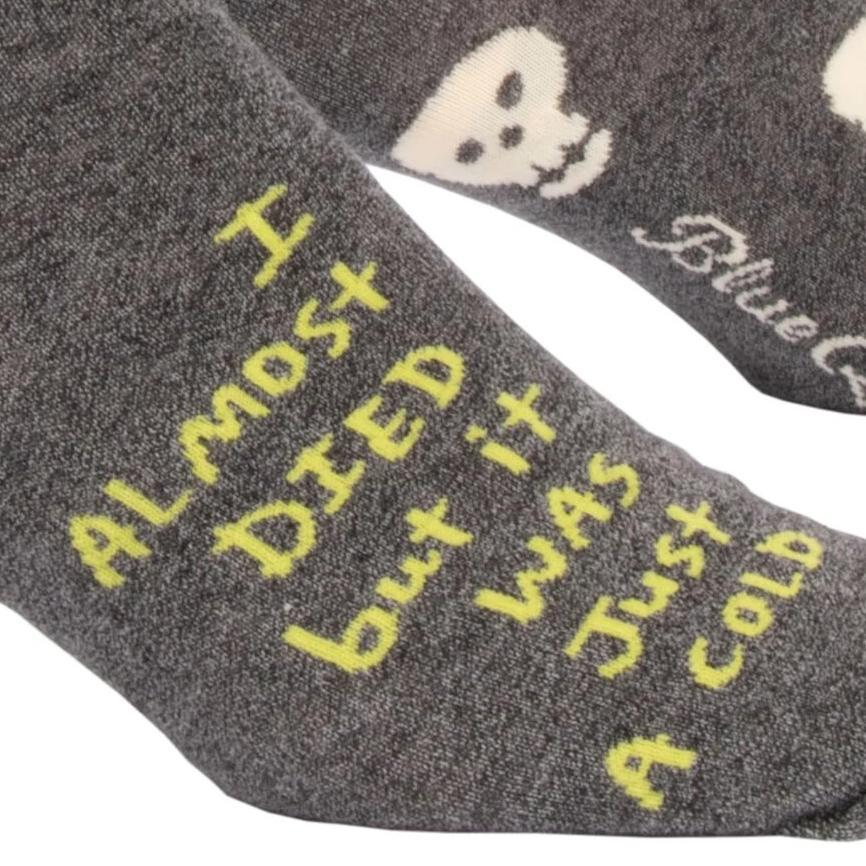Blue Q Clothing I almost died Men's Socks