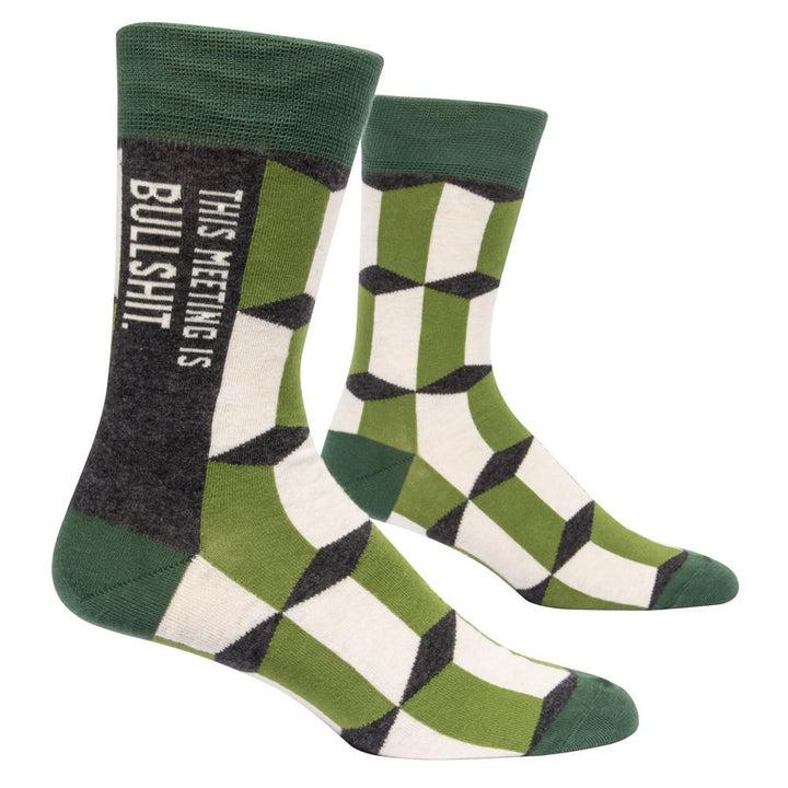 Blue Q Clothing This Meeting Is Bullsh*t Men's Socks