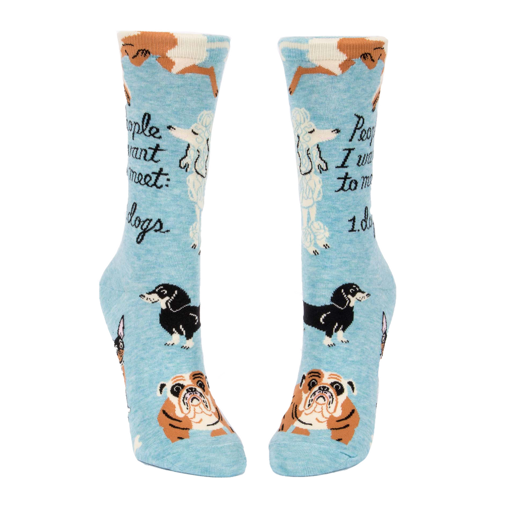 Blue Q Clothing Women's Socks:  People to Meet... Dogs
