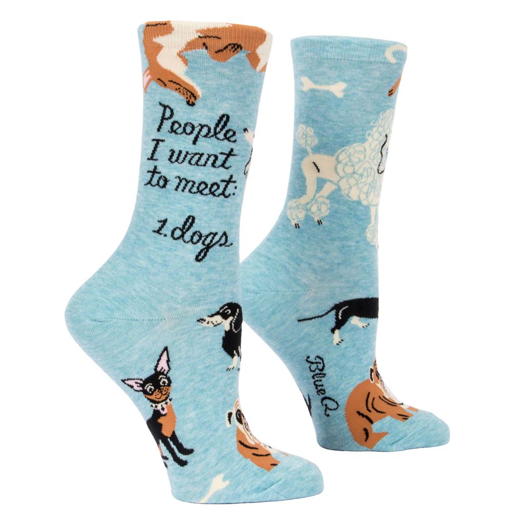Blue Q Clothing Women's Socks:  People to Meet... Dogs