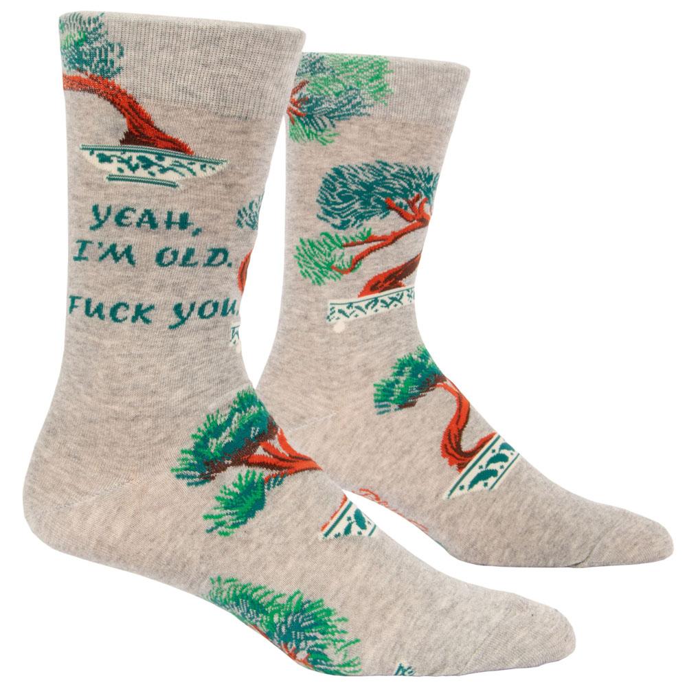 Yeah, I'm Old F-ck you Men's socks-Weird-Funny-Gags-Gifts-Stupid-Stuff