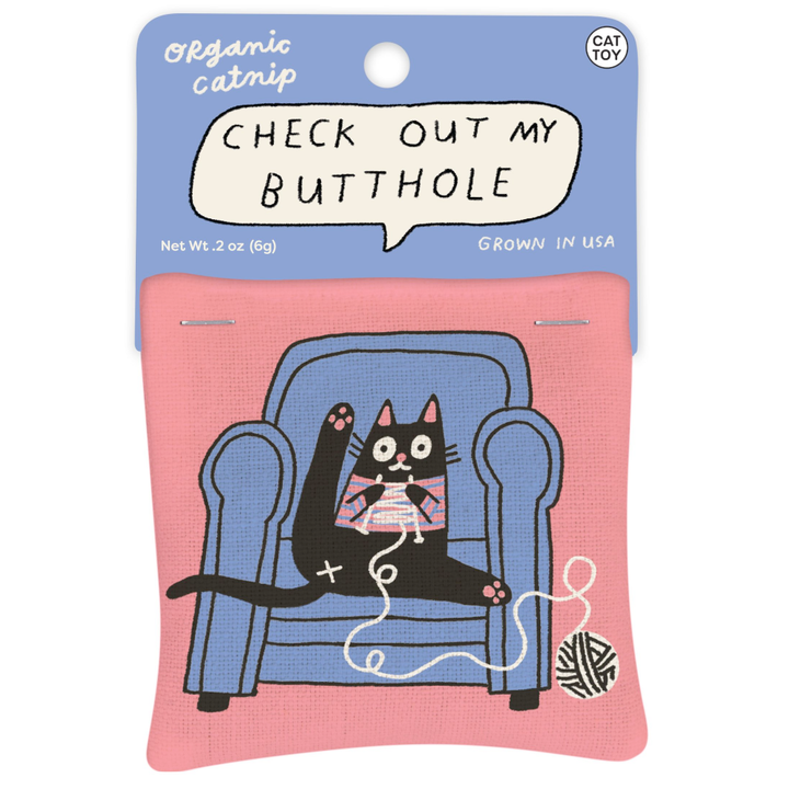 Blue Q Funny Novelties Check Out My Butthole Organic Catnip
