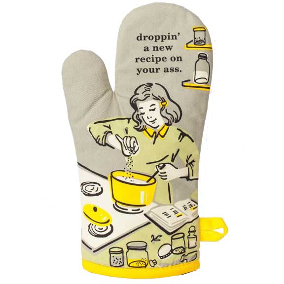 Blue Q Kitchen & Table Droppin' A Recipe on Your Ass Oven Mitt