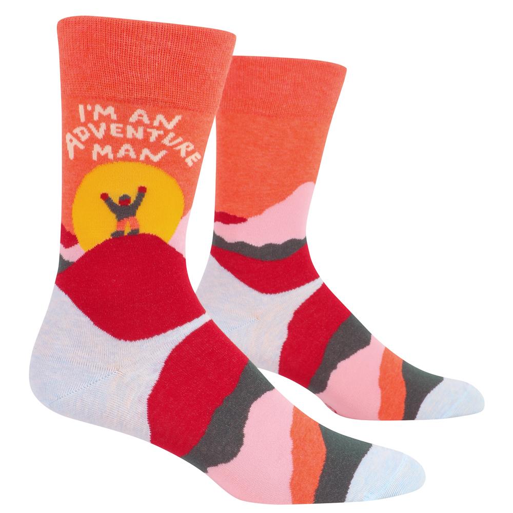 Blue Q Socks & Tees Adventure Man - Men's Socks