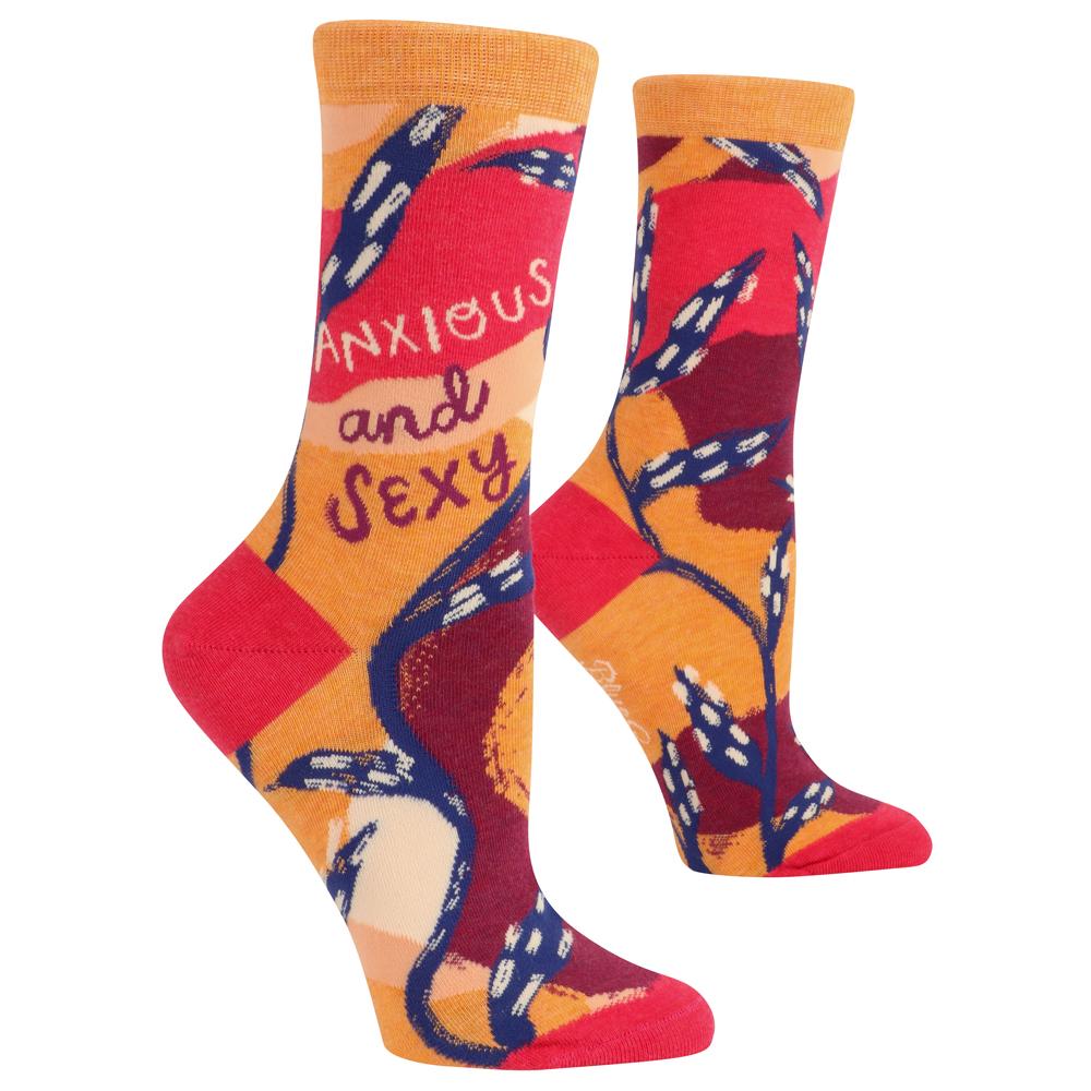 Blue Q Socks & Tees Anxious and Sexy Women's Socks