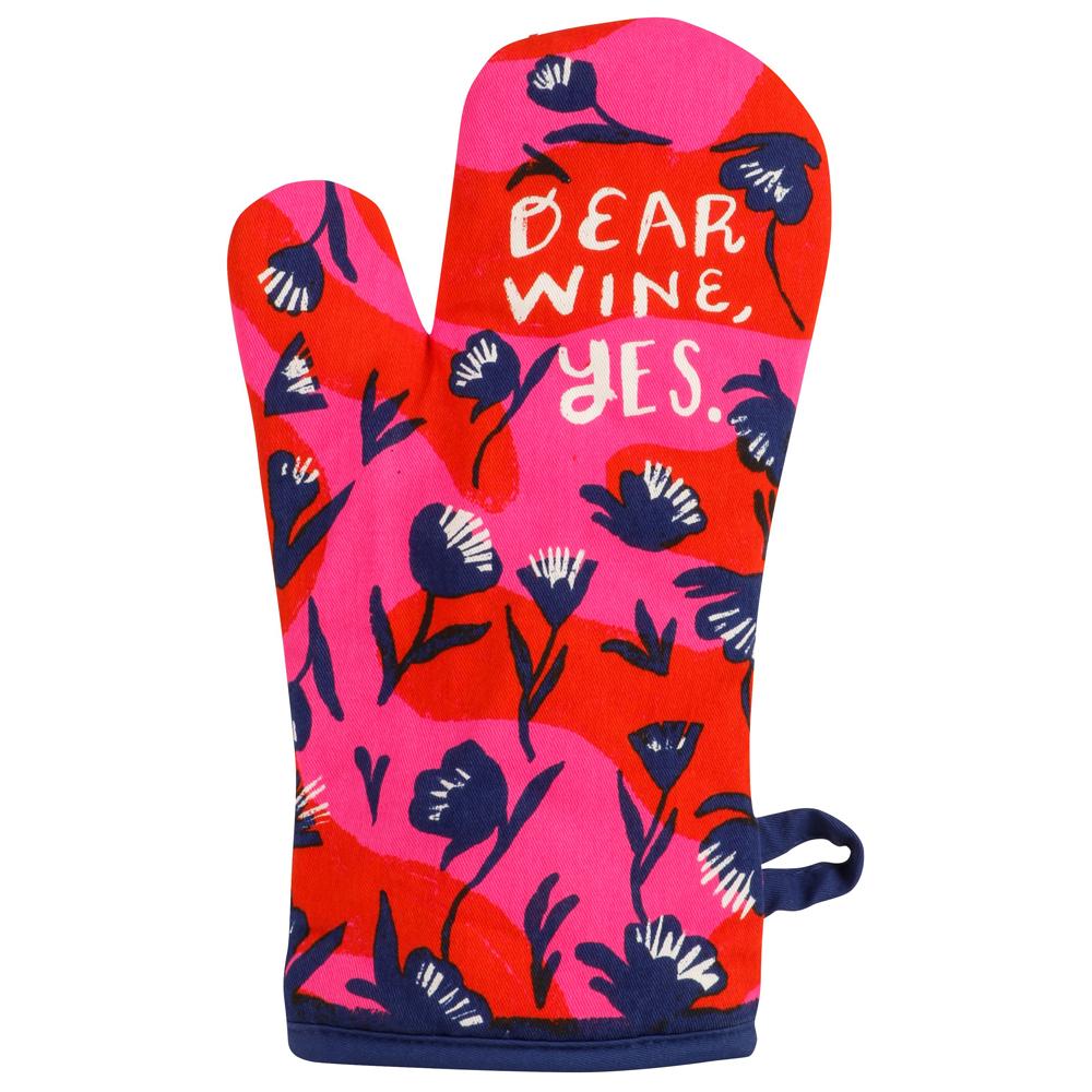 Blue Q Socks & Tees Dear Wine YES Oven Mitt