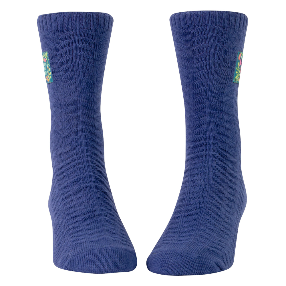 Blue Q Socks & Tees L/XL Tag Socks- Delicate F-cking Flower