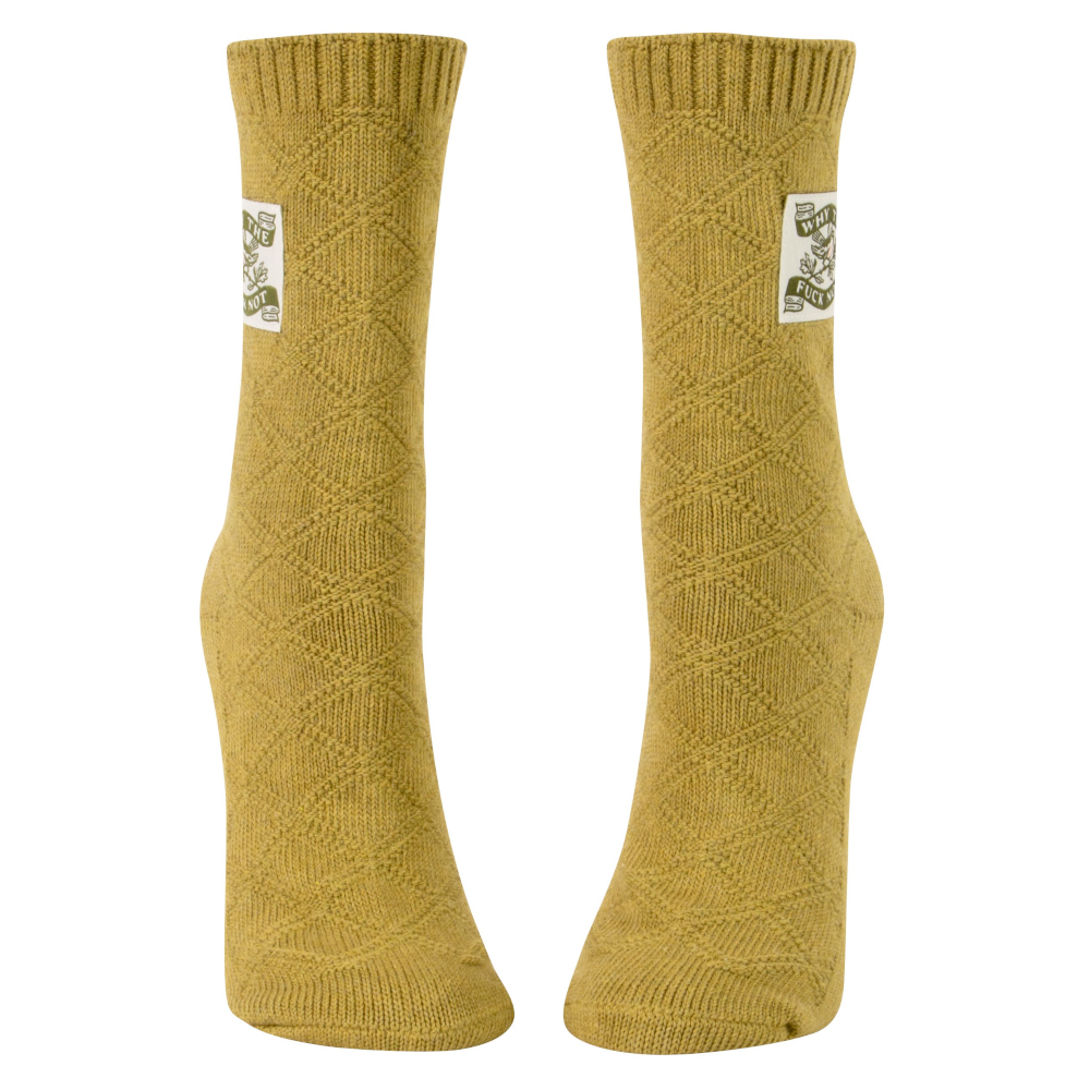 Blue Q Socks & Tees L/XL Tag Socks- Why the F-ck Not