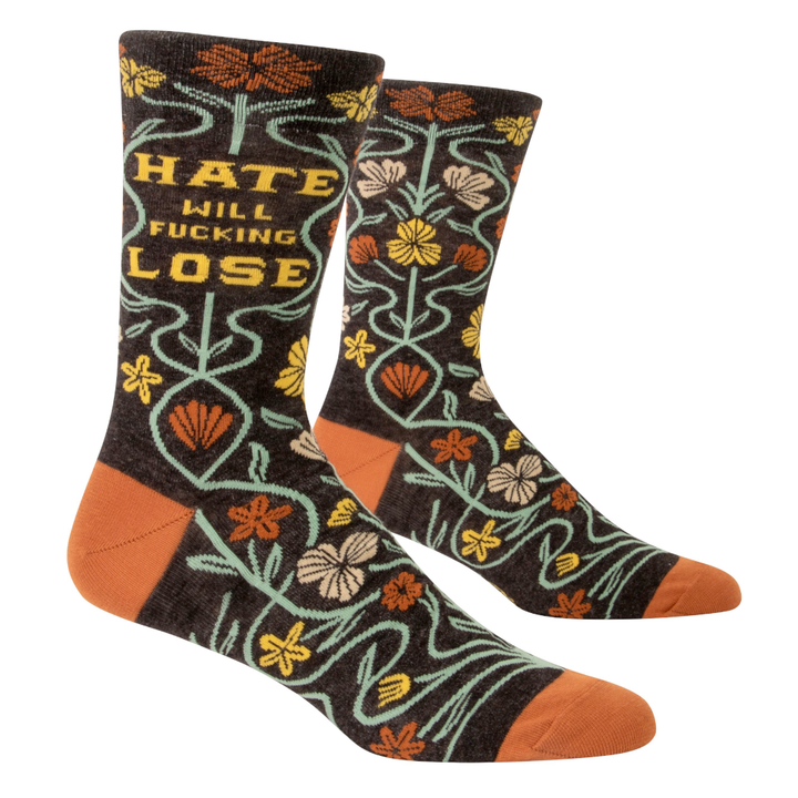 Blue Q Socks & Tees Men's Hate will F-cking Lose Socks