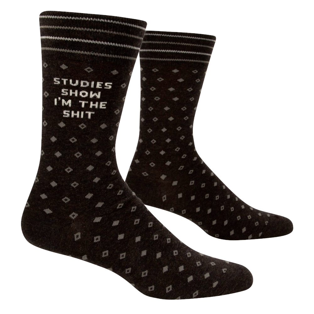 Blue Q Socks & Tees Men's Studies Show I'm The Shit Socks