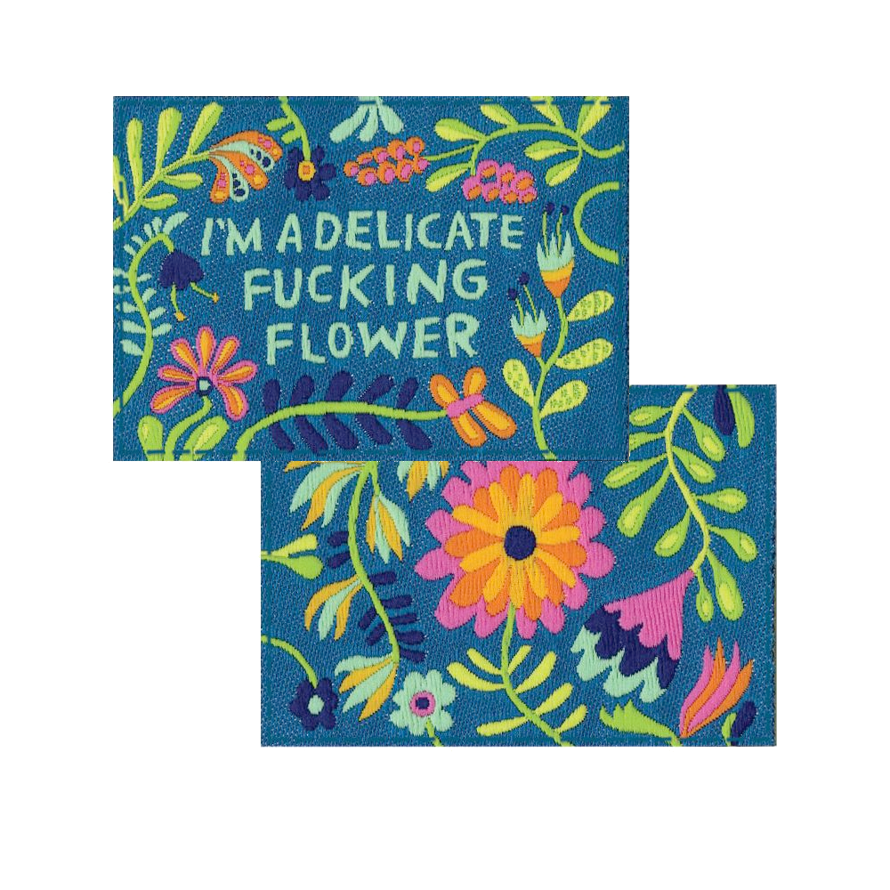 Blue Q Socks & Tees Tag Socks- Delicate F-cking Flower