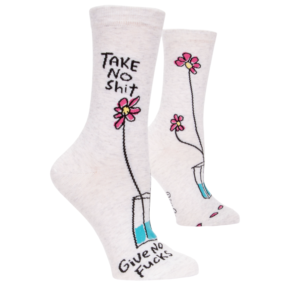 Blue Q Socks & Tees Take No Shit Give No F-cks Women's Socks