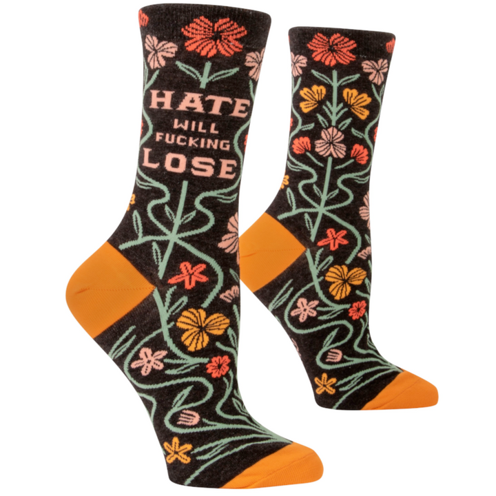 Blue Q Socks & Tees Women's Hate will F-cking Lose Socks