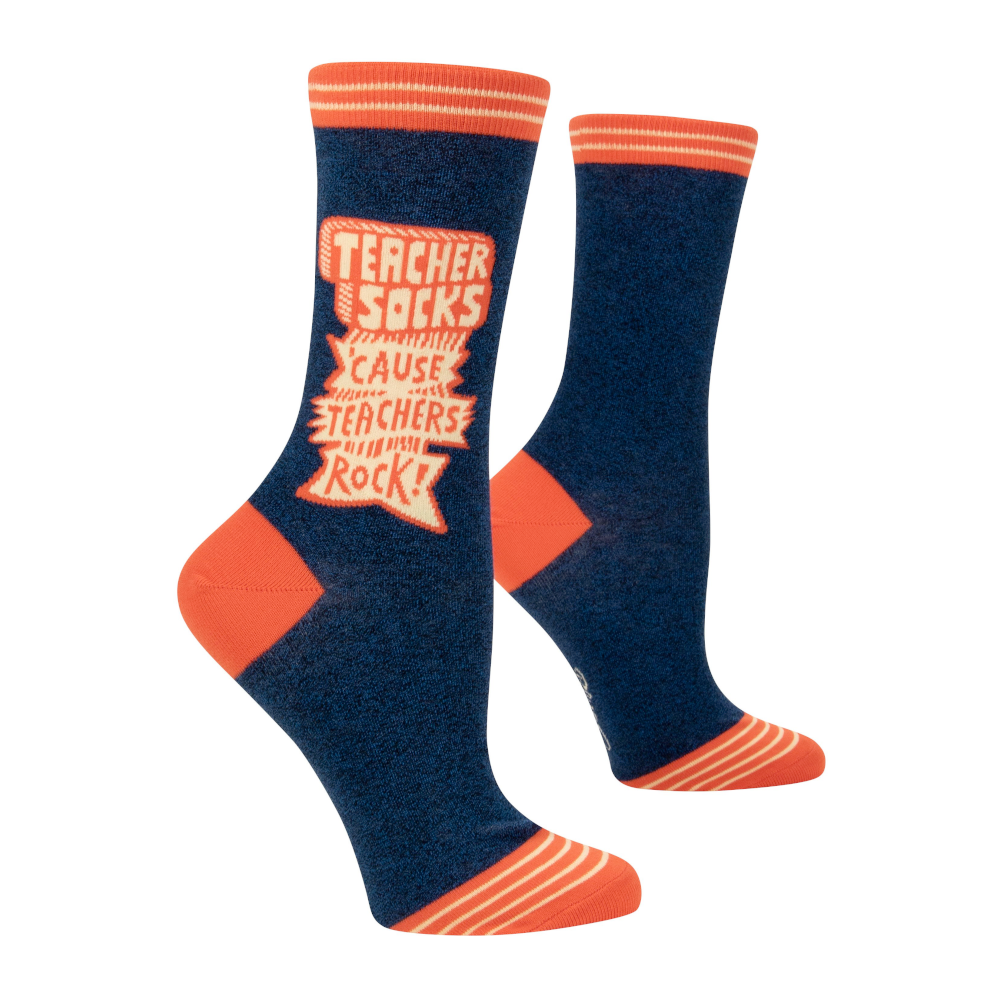 Blue Q Socks & Tees Women's Teacher Socks - Cause Teachers Rock!