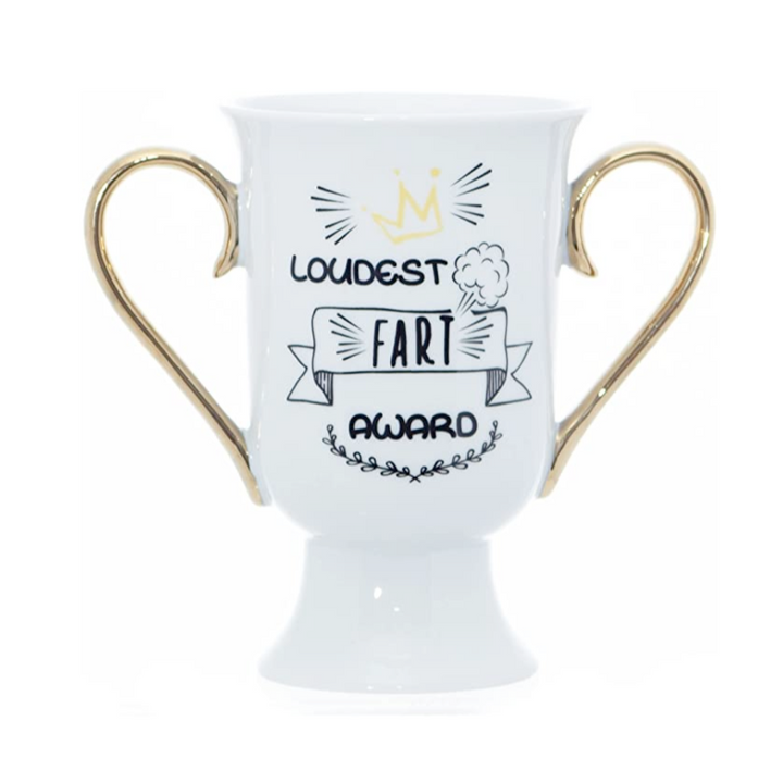 Boxer Gifts Drinkware & Mugs Loudest Farter Champion Trophy Mug