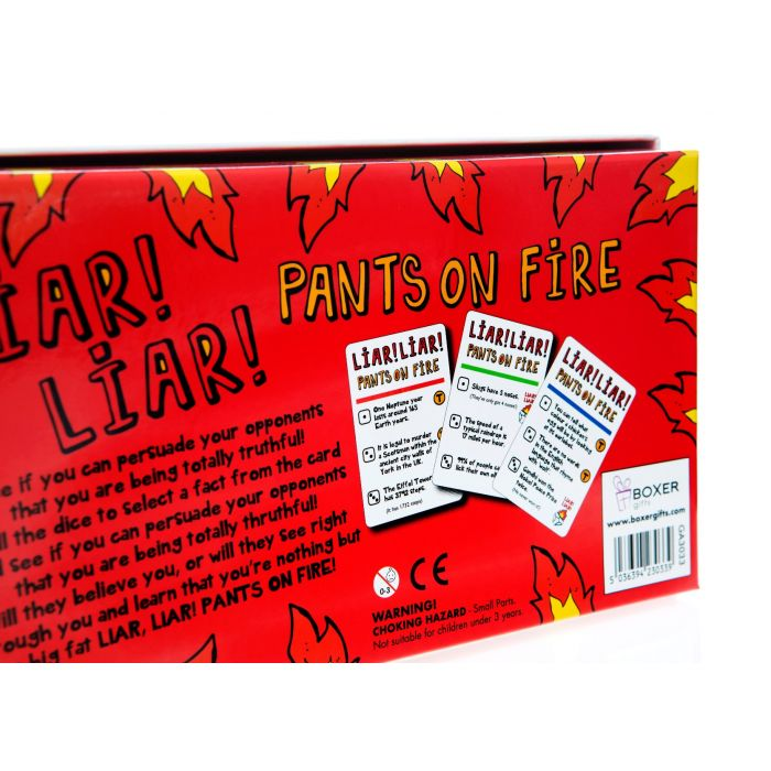 Boxer Gifts Games Liar Liar Pants on Fire Game