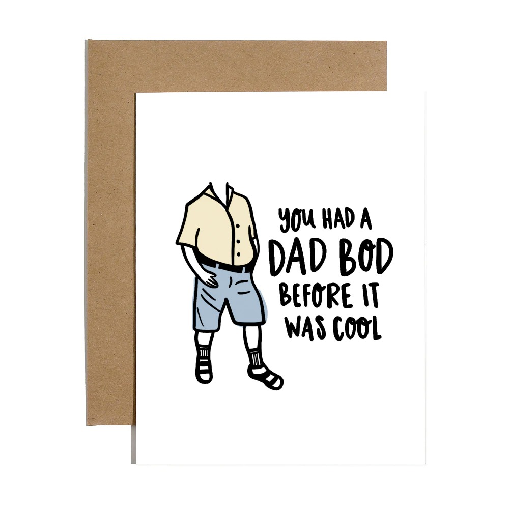 Brittany Paige Greeting Cards Dad Bod Card