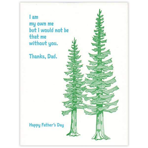 Brown Printing Inc / Waterknot STATIONARY - ST Greeting Cards Father's Day Conifers Card