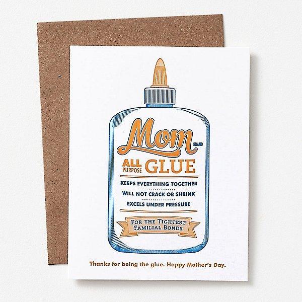 Brown Printing Inc / Waterknot STATIONARY - ST Greeting Cards Mom Glue Mother's Day Card