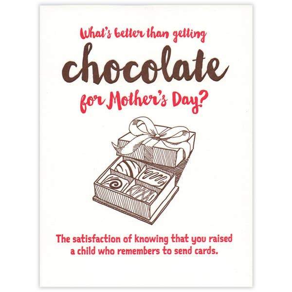 Brown Printing Inc / Waterknot STATIONARY - ST Greeting Cards Mother's Day Chocolate Card