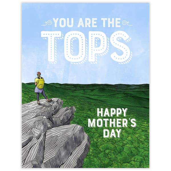 Brown Printing Inc / Waterknot STATIONARY - ST Greeting Cards You are the Tops - Mother's Day Card