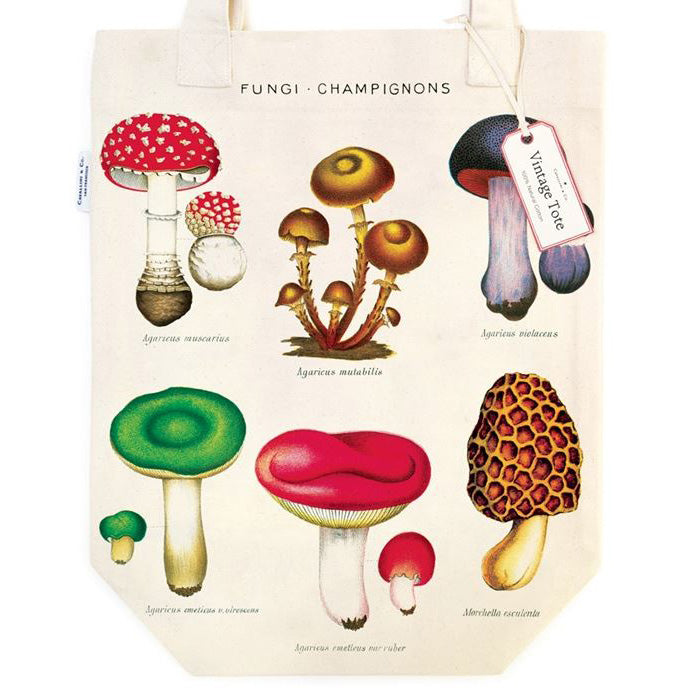 Cavallini Papers & Co Bags & Pouches Mushrooms Tote Bag