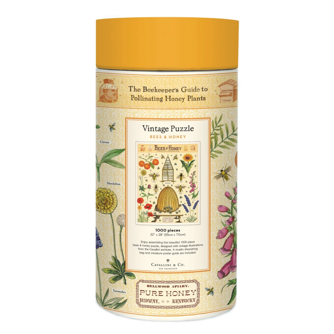 Cavallini Papers & Co Puzzles Bees & Honey 1000 Pc  Puzzle