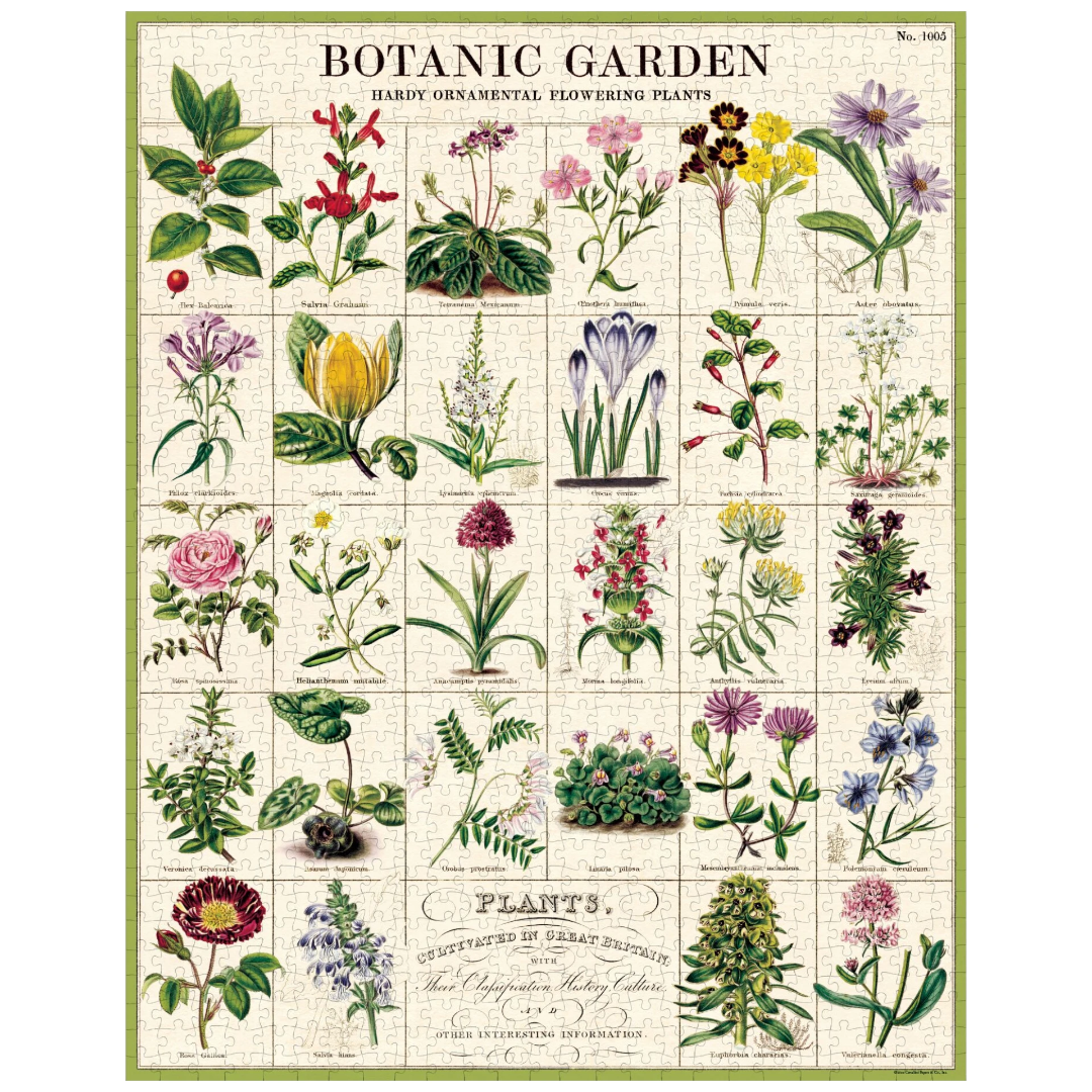 Cavallini Papers & Co Puzzles Botanic Garden 1000 Pc  Piece Puzzle