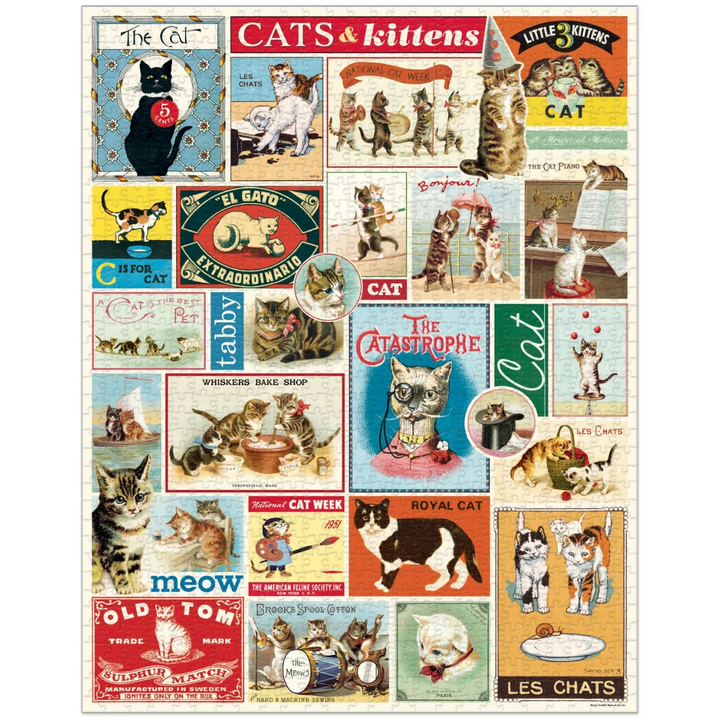 Cavallini Papers & Co Puzzles Cats & Kittens 1000 pc puzzle