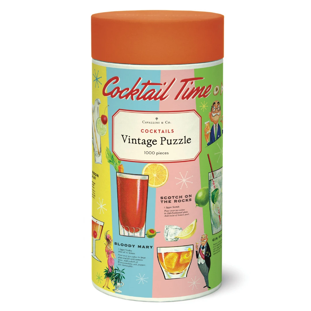 Cavallini Papers & Co Puzzles Cocktails 1,000 Piece Puzzle