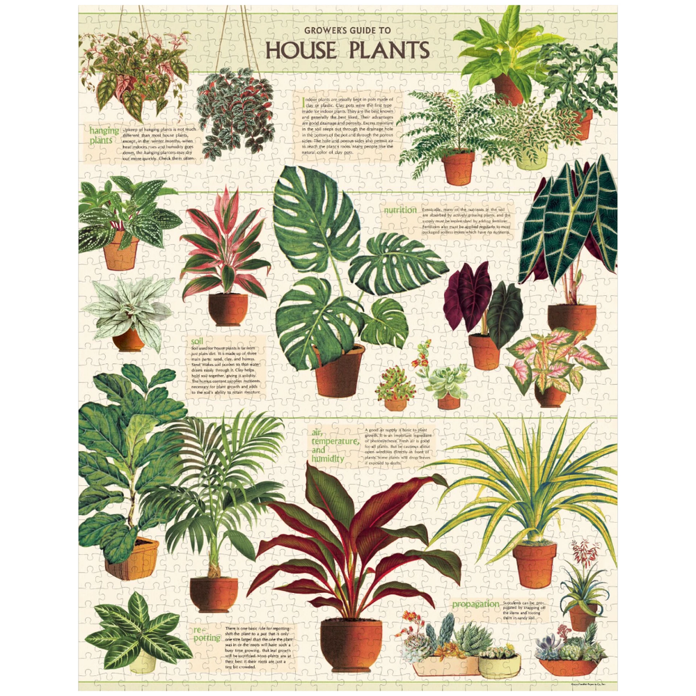 Cavallini Papers & Co Puzzles House Plants 1000 Pc  Puzzle
