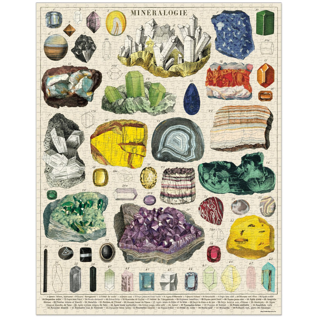 Cavallini Papers & Co PUZZLES Mineralogy 1000 Piece Puzzle