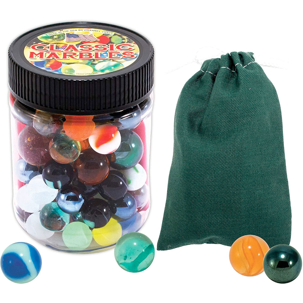 Channel Craft Games Marbles Jar with Pouch USA