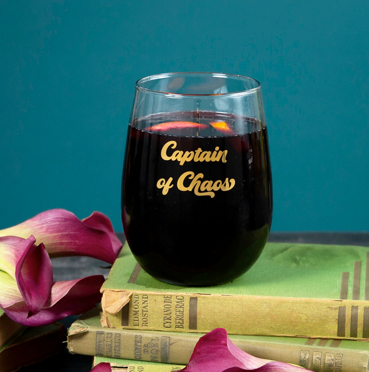 Counter Couture Drinkware & Mugs Captain of of Chaos Stemless Wine Glass